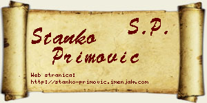 Stanko Primović vizit kartica